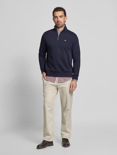 Gant Sweatshirt met opstaande kraag Marineblauw - 1
