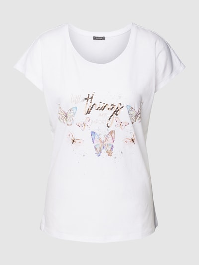 Montego T-Shirt mit Statement-Print Weiss 2