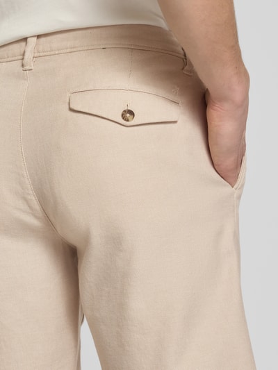 Marc O'Polo Slim fit korte broek van katoenmix, model 'SALO' Beige - 3