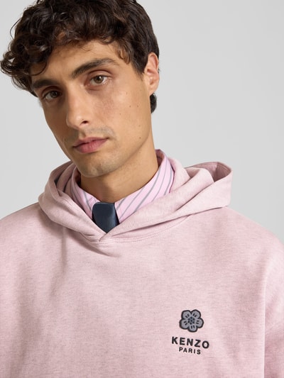 Kenzo Regular Fit Hoodie mit Logo-Stitching Hellrosa 3