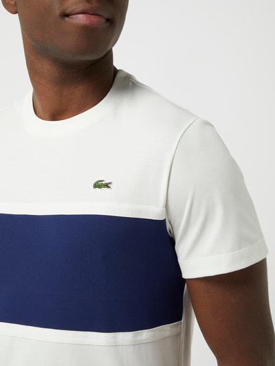 Lacoste T-shirt o kroju regular fit z bawełny Beżowy 3