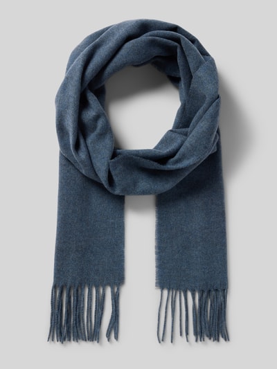 Christian Berg Men Schal mit Fransen Jeansblau Melange 1