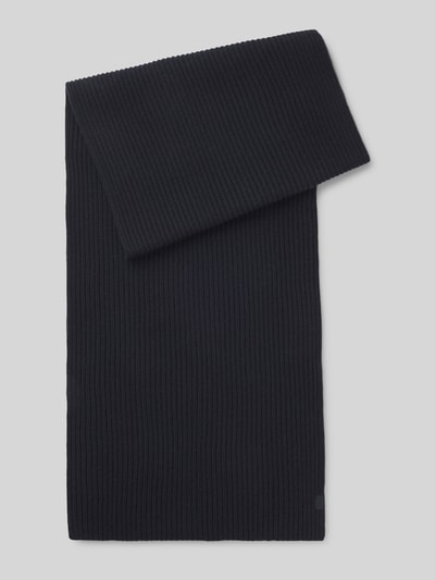 BOSS Wollen sjaal met kasjmier, model 'HERO' - BECKHAM x BOSS Marineblauw - 2