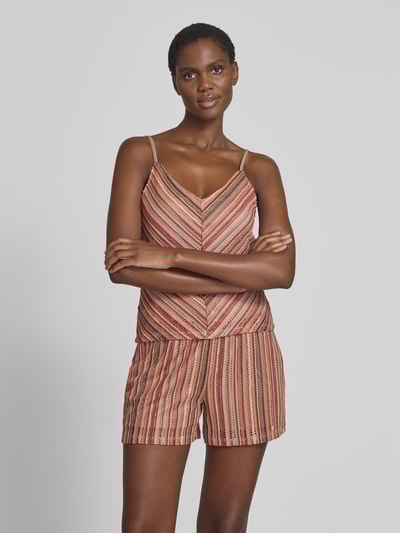 Vero Moda Regular Fit Trägertop mit Allover-Muster Modell 'DEMI' Hellbraun 4