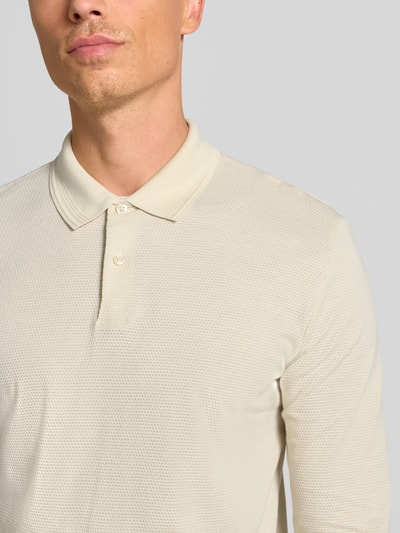 BOSS Regular fit poloshirt van katoenmix, model 'PITTMAN 240' Offwhite - 3