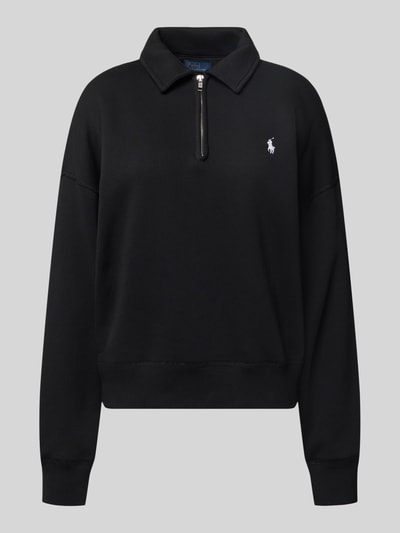 Polo Ralph Lauren Sweatshirt mit Polokragen und Label-Stitching Black 2