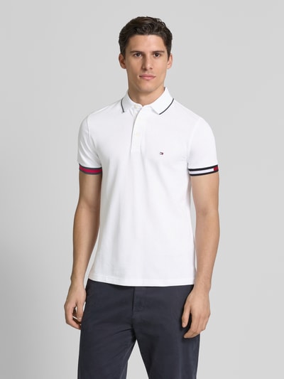 Tommy Hilfiger Slim Fit Poloshirt aus Baumwoll-Elasthan-Mix Weiss 4