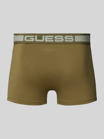 Guess Boxershort met elastische band met logo in een set van 3 stuks, model 'JOE' Olijfgroen - 3