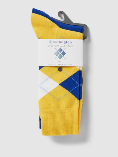 Burlington Socken mit Label-Detail im 2er-Pack Gelb 3