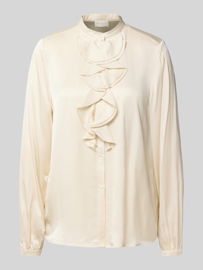 Milano Italy Regular fit blouse met ruches Offwhite - 2