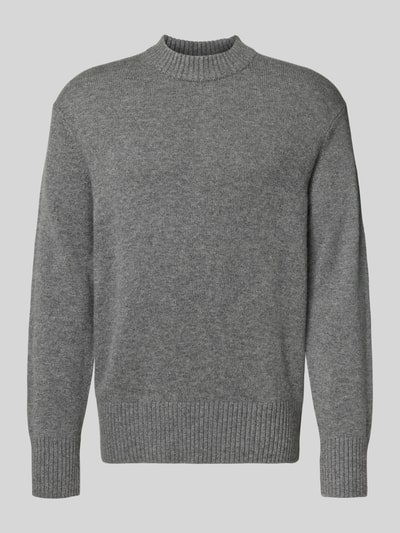 SELECTED HOMME Relaxed Fit Strickpullover aus Woll-Kaschmir-Mix Modell 'Calle' Mittelgrau 2