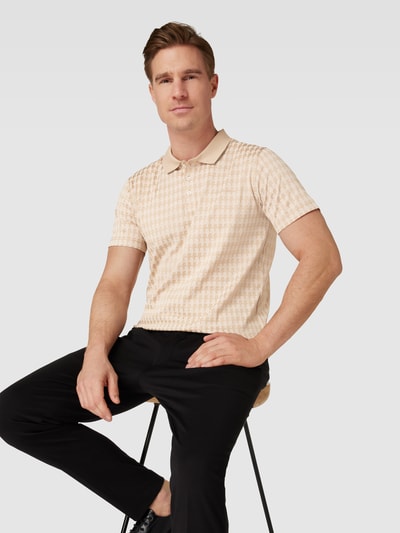 Karl Lagerfeld Poloshirt mit Logo-Muster Sand 3