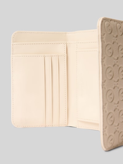 VALENTINO BAGS Portemonnaie mit Allover-Logo-Prägung Modell 'Samba' Ecru 3