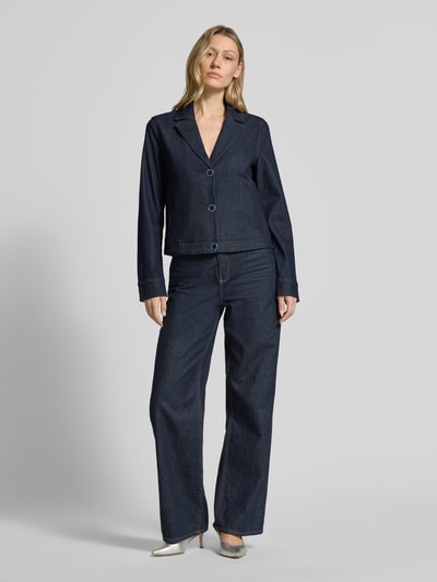 s.Oliver BLACK LABEL Regular fit korte blazer van Denim Jeansblauw - 1