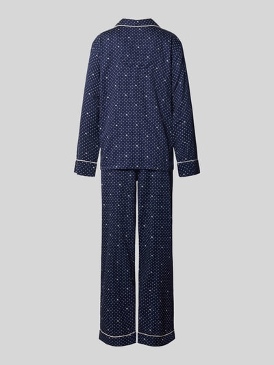 Lauren Ralph Lauren Regular Fit Pyjama-Seit aus Baumwoll-Viskose-Mix Dunkelblau 3