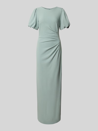 Swing Abendkleid mit Rundhalsausschnitt und Puffärmeln Lind 2