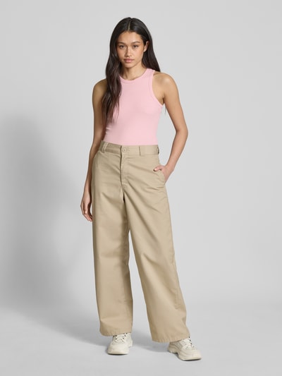 Pieces Regular Fit Tank Top in Rippoptik Modell 'RUKA' Altrosa Melange 1