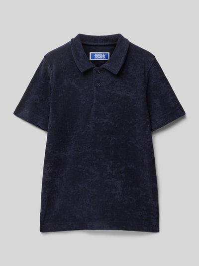 Jack & Jones Regular fit poloshirt met korte knoopsluiting Marineblauw - 1