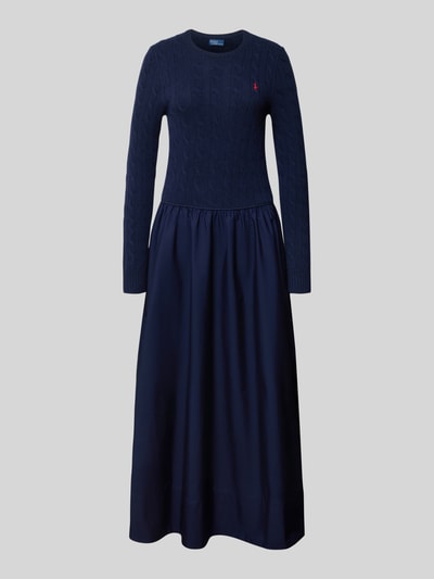 Polo Ralph Lauren Getailleerde midi-jurk van lanawolmix met kasjmier Marineblauw - 2