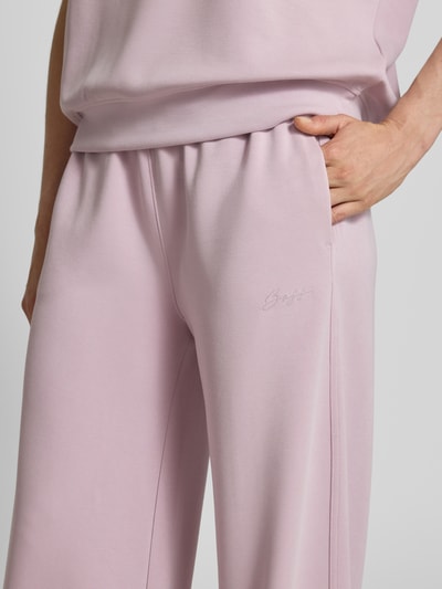 BOSS Orange Spodnie dresowe o kroju comfort fit z tunelem model ‘ENURI’ Różowy 3