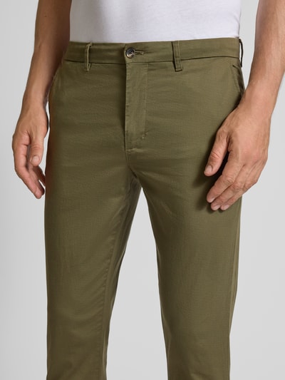 Tommy Hilfiger Slim fit chino van katoenmix Olijfgroen - 3