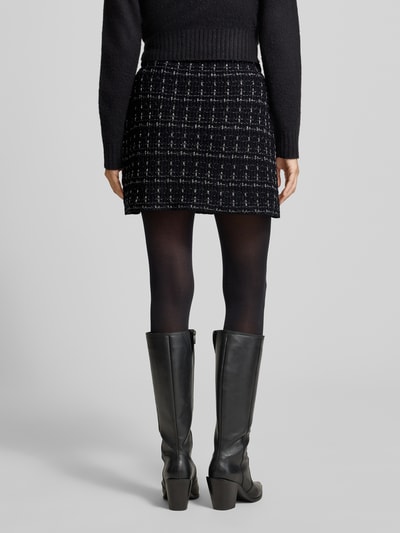 Liu Jo White Minirock mit Reißverschluss Metallic Black 5