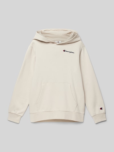 CHAMPION Hoodie mit Label-Stitching Stein 1