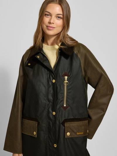 Barbour Regular Fit Mantel aus reiner Baumwolle Modell 'EVETTE' Oliv 3