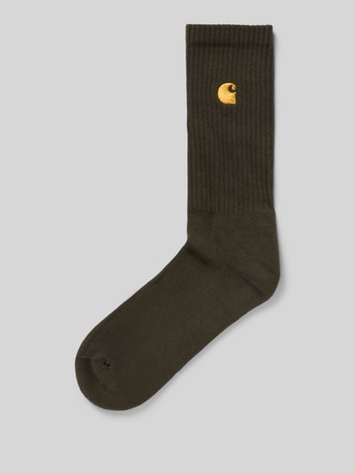 Carhartt Work In Progress Socken mit Label-Stitching Khaki 1