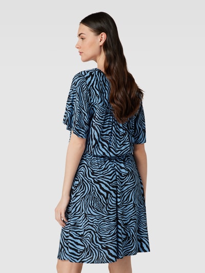 B.Young Knielanges Kleid mit Animal-Print Modell 'Joella' Bleu 5