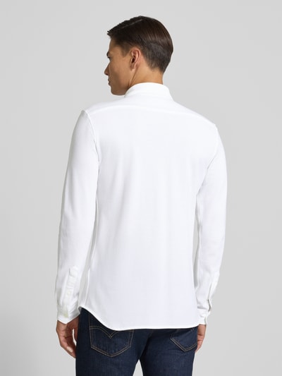 Lacoste Koszula casualowa o kroju slim fit z fakturą Biały 5