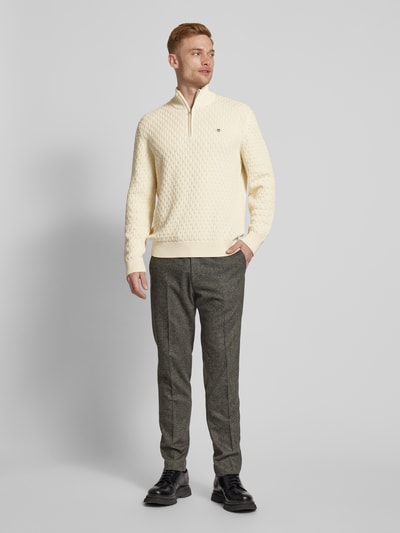 Gant Schipperstrui met geborduurd label Offwhite - 1