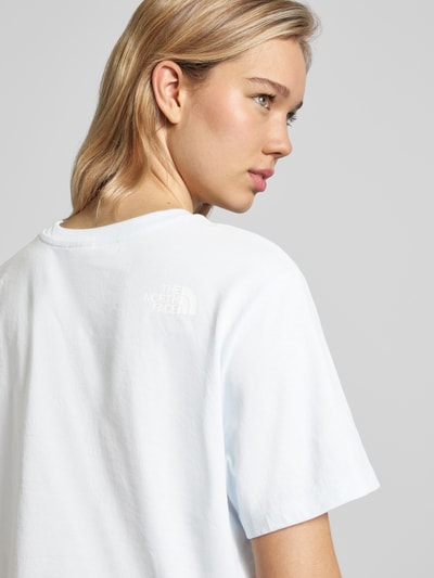 The North Face Kort T-shirt met labelprint Lichtblauw - 3