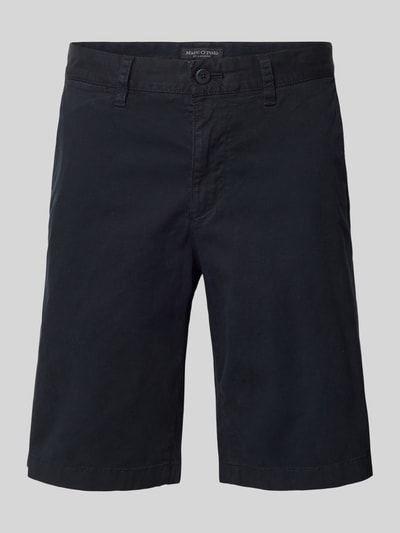 Marc O'Polo Regular Fit Bermudas in unifarbenem Design Modell 'Reso' Dunkelblau 2