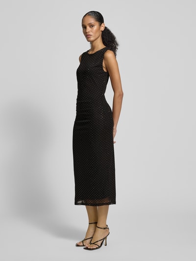VILA Midikleid mit Rundhalsausschnitt Modell 'MINNA' Black 1