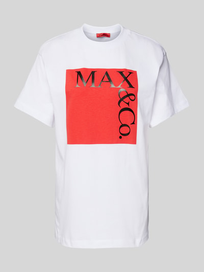 MAX&Co. T-Shirt mit Label-Print Weiss 2