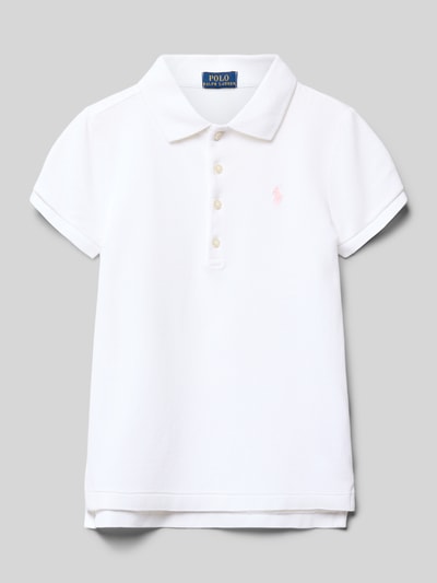 Polo Ralph Lauren Teens Regular fit poloshirt met labelstitching Wit - 1