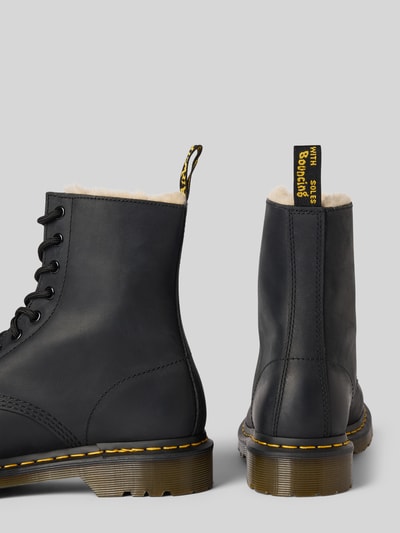 Dr. Martens Leren laarsjes met vetersluiting, model 'Serena' Zwart - 2