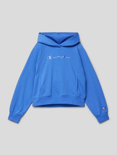 CHAMPION Hoodie met labelstitching Koningsblauw - 1