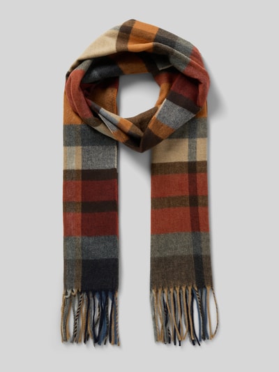 Christian Berg Men Szal z wykończeniami sznurkowymi Terakotowy 1