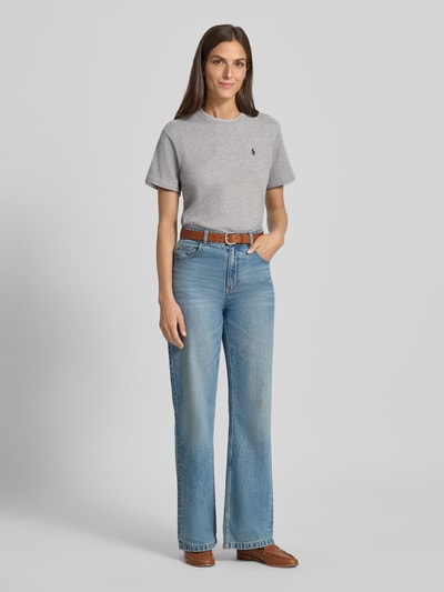 Polo Ralph Lauren T-Shirt mit Label-Stitching Mittelgrau Melange 1