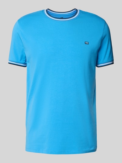 Christian Berg Men T-shirt met ribboorden Oceaanblauw - 2