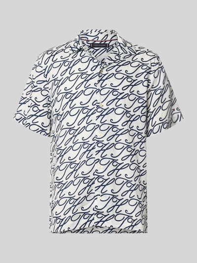 Tommy Hilfiger Regular Fit Freizeithemd aus reinem Leinen Modell 'LINEN CAMP COLLAR' Dunkelblau 2