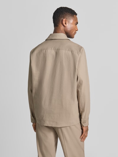 Marc O'Polo Regular Fit Hemdjacke aus Leinen-Viskose-Mix Beige 5
