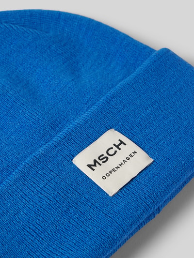 MSCH Copenhagen Czapka beanie z naszywką z logo model ‘Mojo’ Królewski niebieski 2