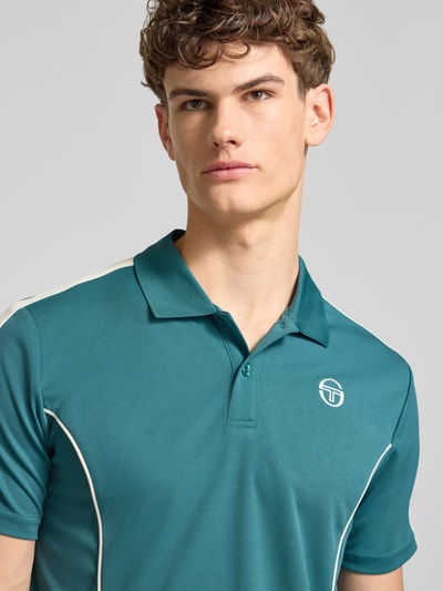 Sergio Tacchini Regular Fit Poloshirt mit Logo-Stitching Modell 'EGEO' Petrol 3