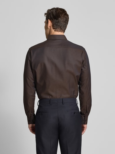 OLYMP Modern fit zakelijk overhemd met kentkraag, model 'NEW KENT' Middenbruin - 5