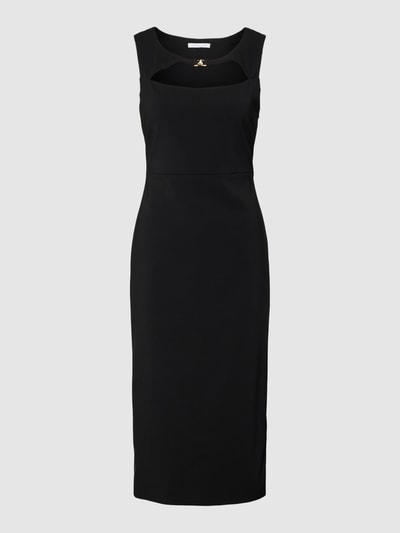 Patrizia Pepe Midikleid mit Schlüsselloch-Ausschnitt Black 2