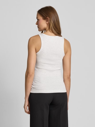 Lanius Tanktop in riblook Lichtgrijs gemêleerd - 5