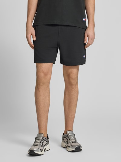 Tommy Jeans Regular Fit Sweatshorts aus Baumwoll-Mix Black 4